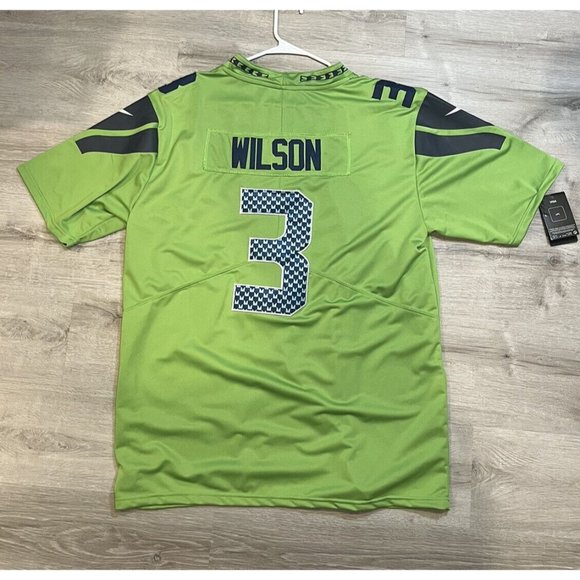 Nike Seattle Seahawks, On Field, Stitched #3 Russel Wilson Jersey, Size XL NFL - Picture 9 of 9